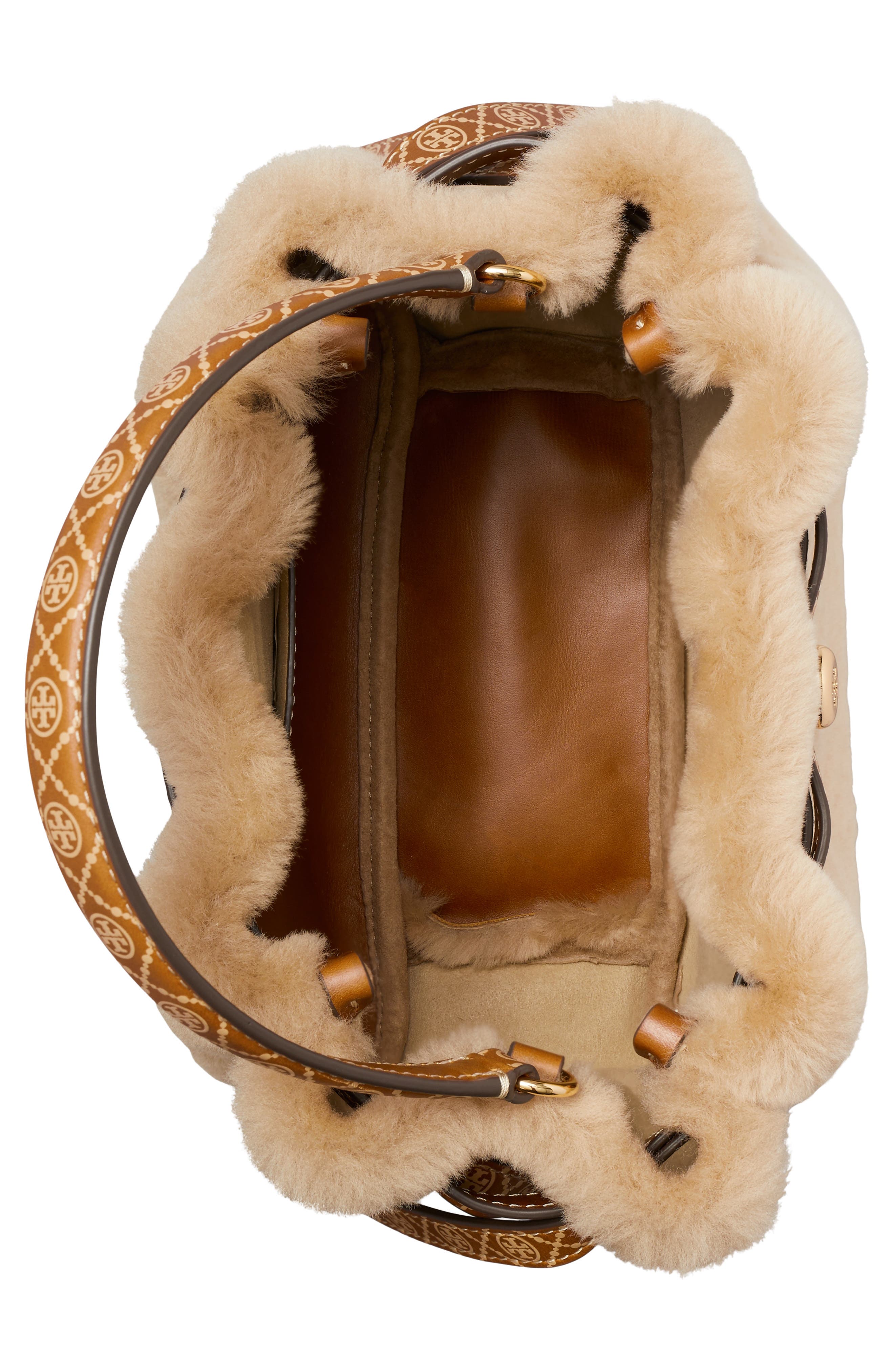 Romy Shearling Bucket Bag, Alternate, color, TEDDY