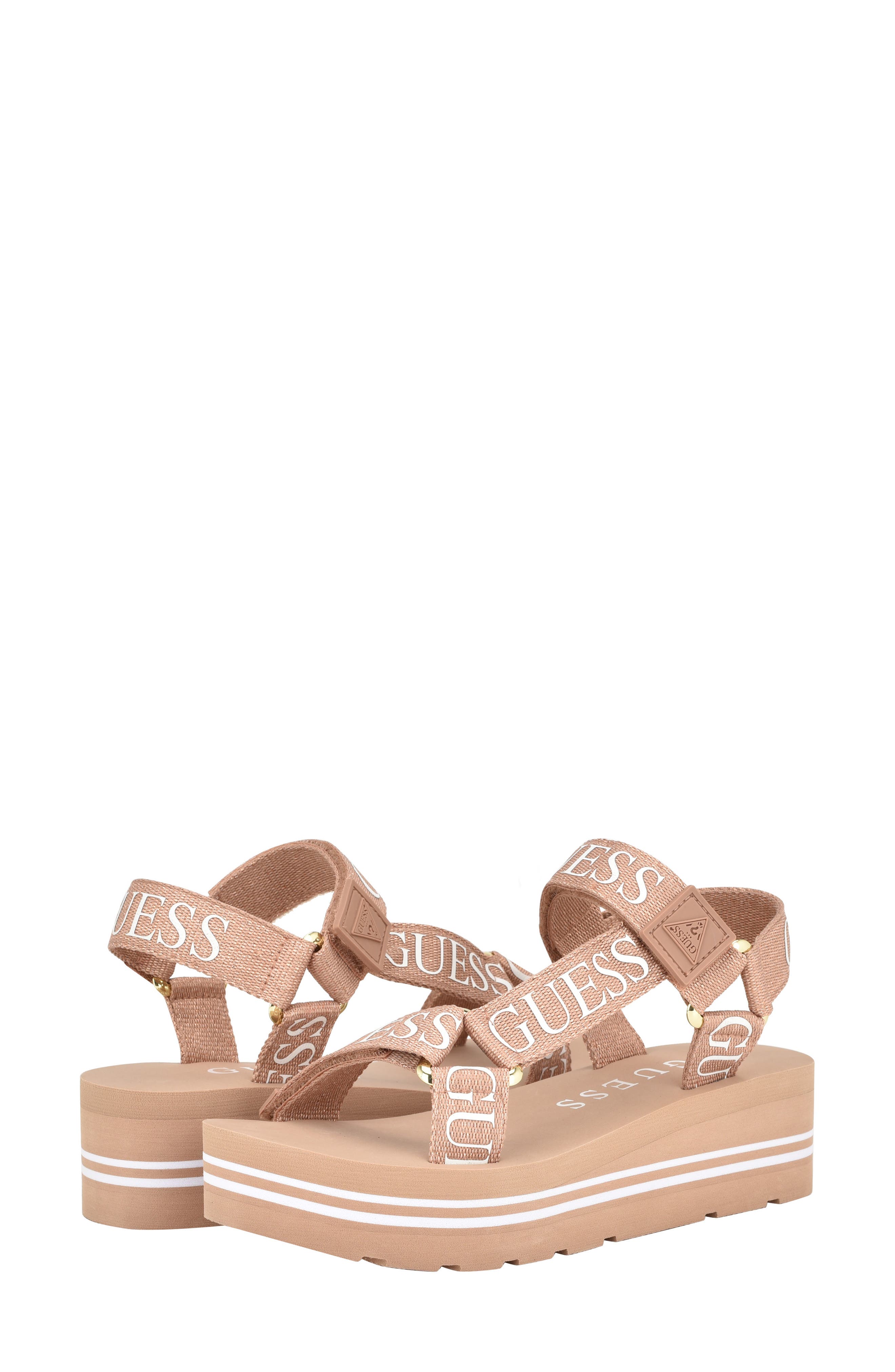 Avin Platform Sandal, Alternate, color, ROSE GOLD