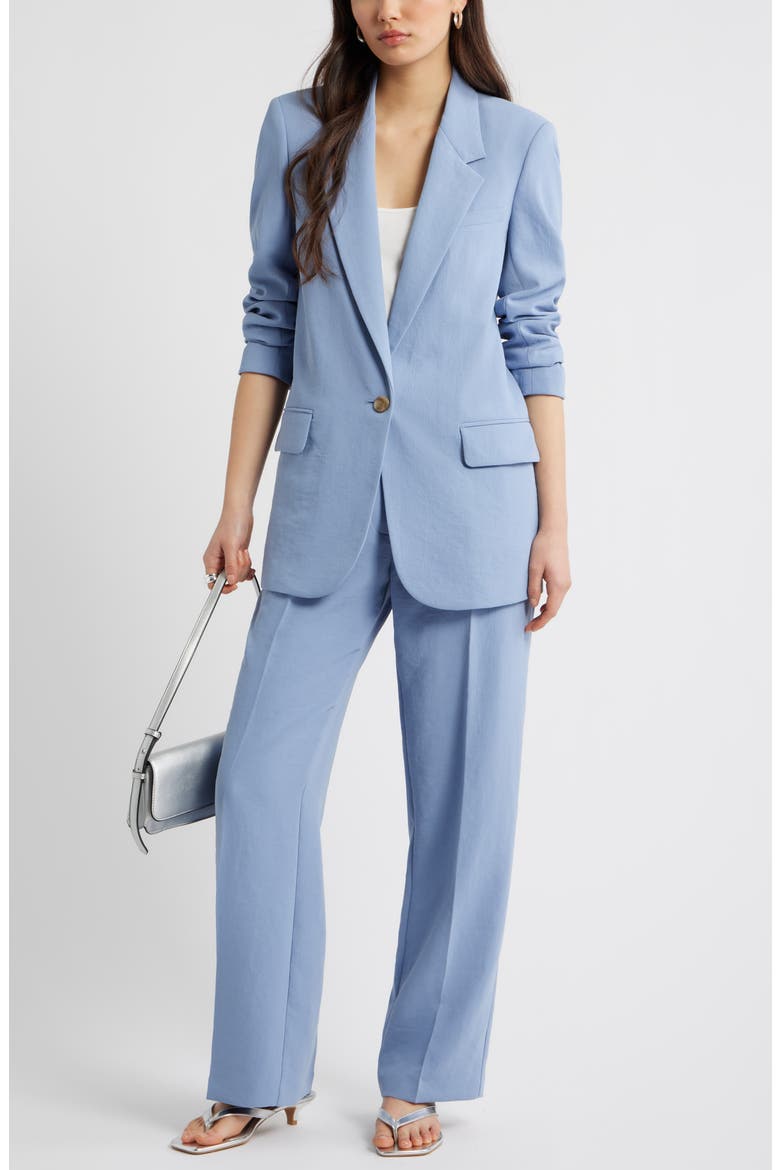 Curator Crepe Relaxed Blazer, Alternate, color, BLUE UMBRA