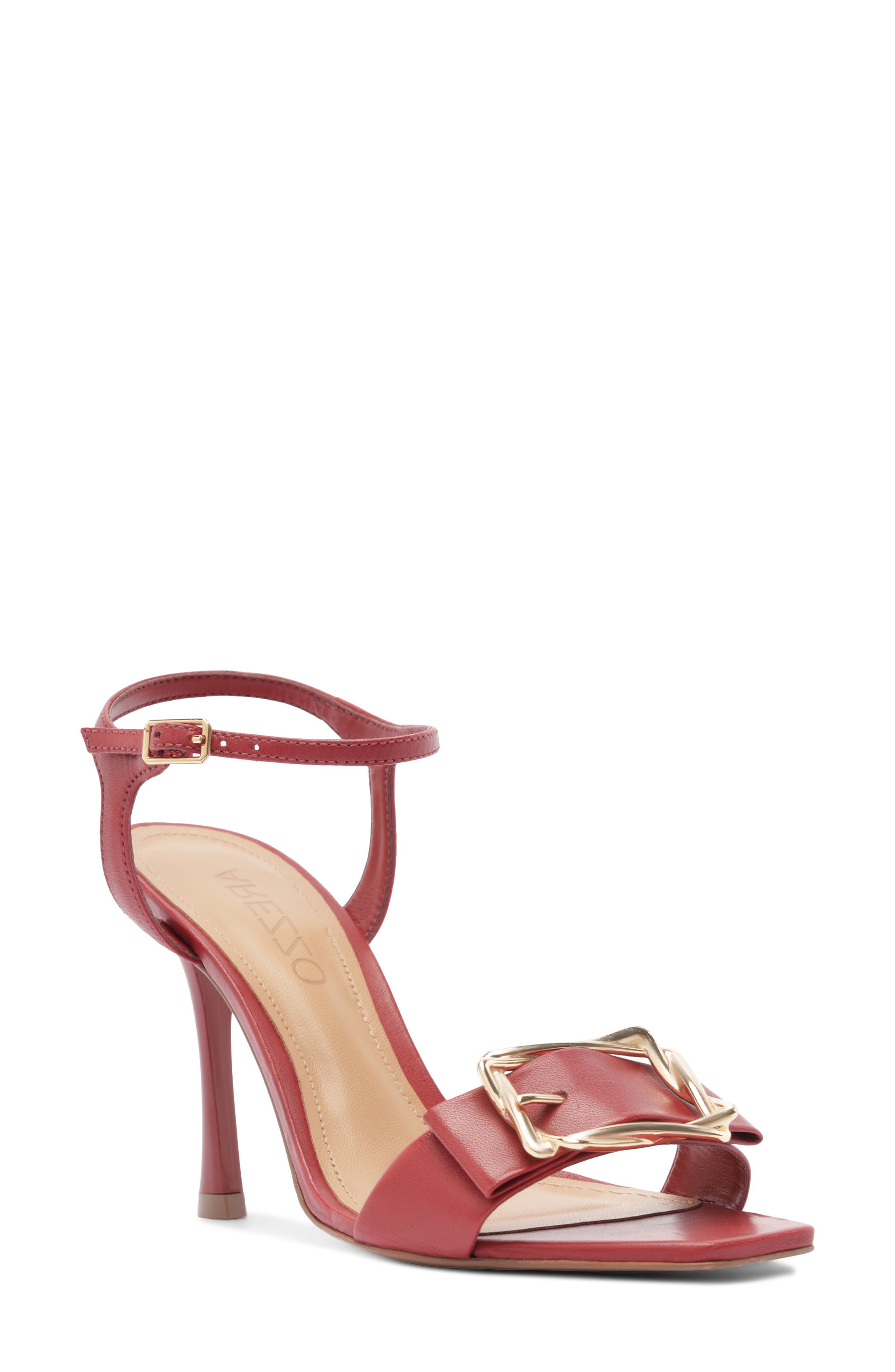 Florence Ankle Strap Stiletto Sandal, Main, color, PASSION RED