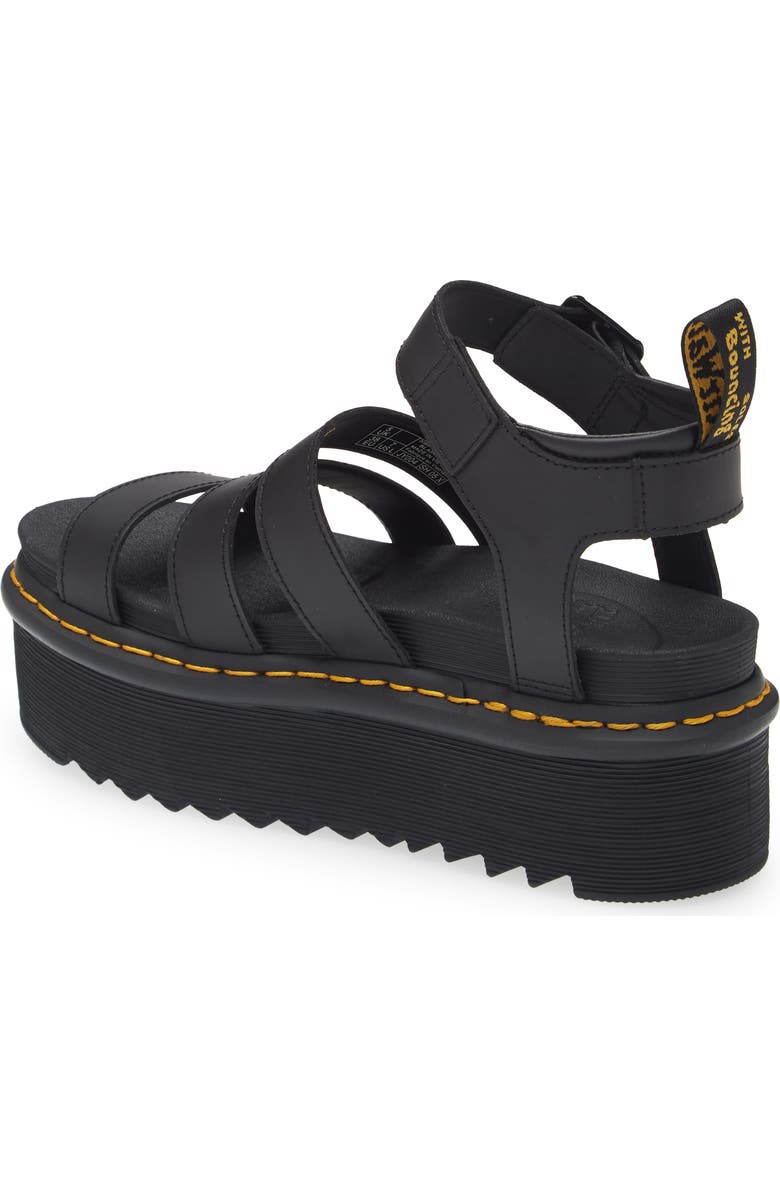 Dr. Martens Blaire Quad Platform Strappy Sandal, Alternate, color, Black Hydro