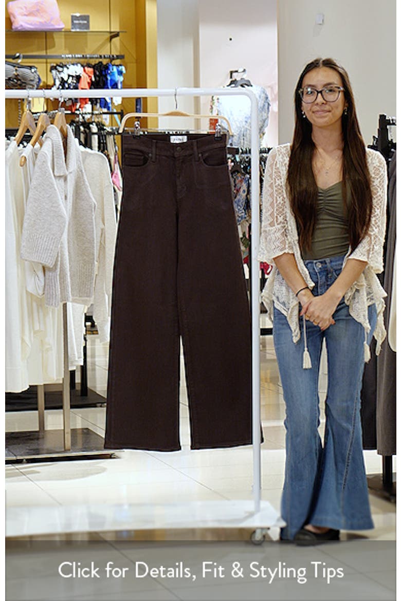 Le Slim Palazzo Coated High Waist Wide Leg Jeans video