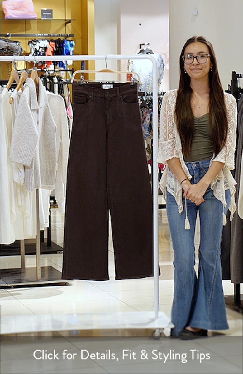 Le Slim Palazzo Coated High Waist Wide Leg Jeans
