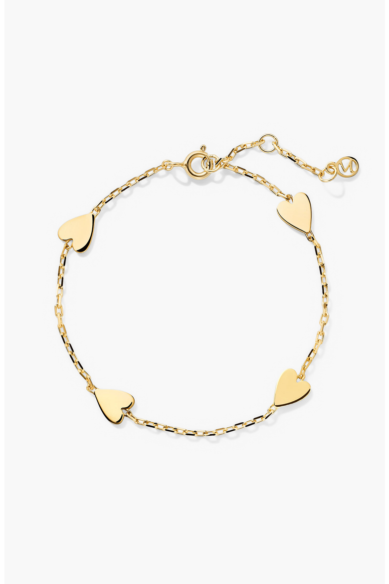 Heart Station Bracelet, Main, color, 18K Gold Vermeil