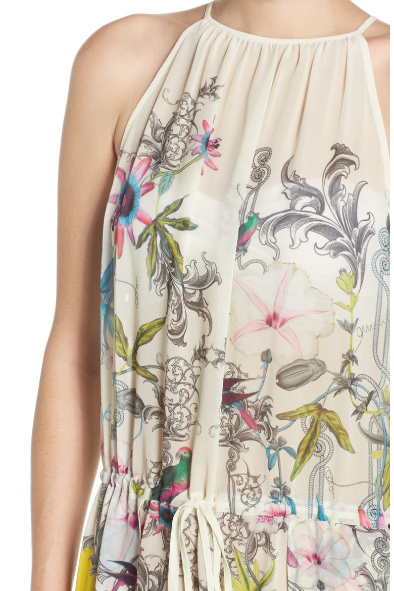 Passion Flower Cover-Up Dress, Alternate, color, YELLOW