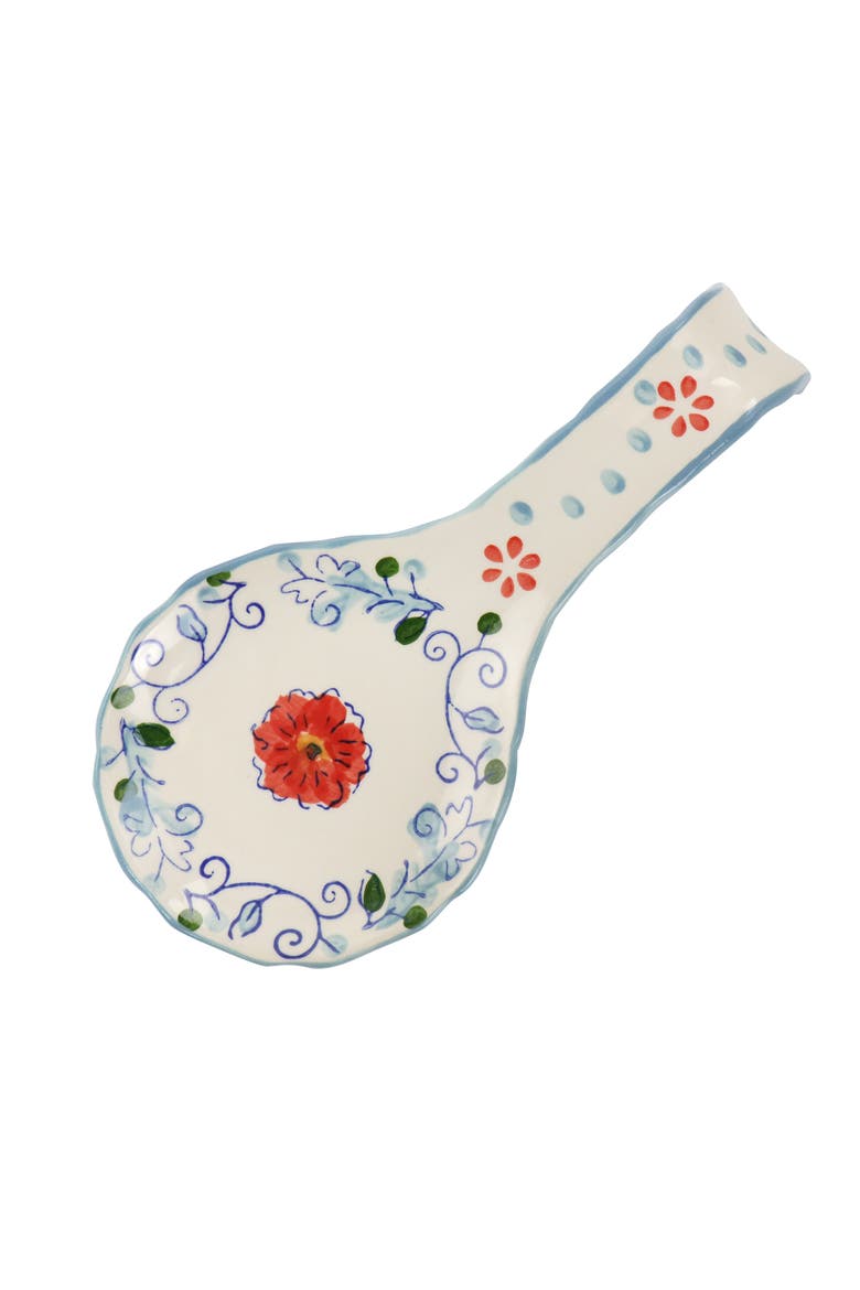 Anaya 5 Piece Hand Painted Stoneware Table Accessory Set, Alternate, color, Multi