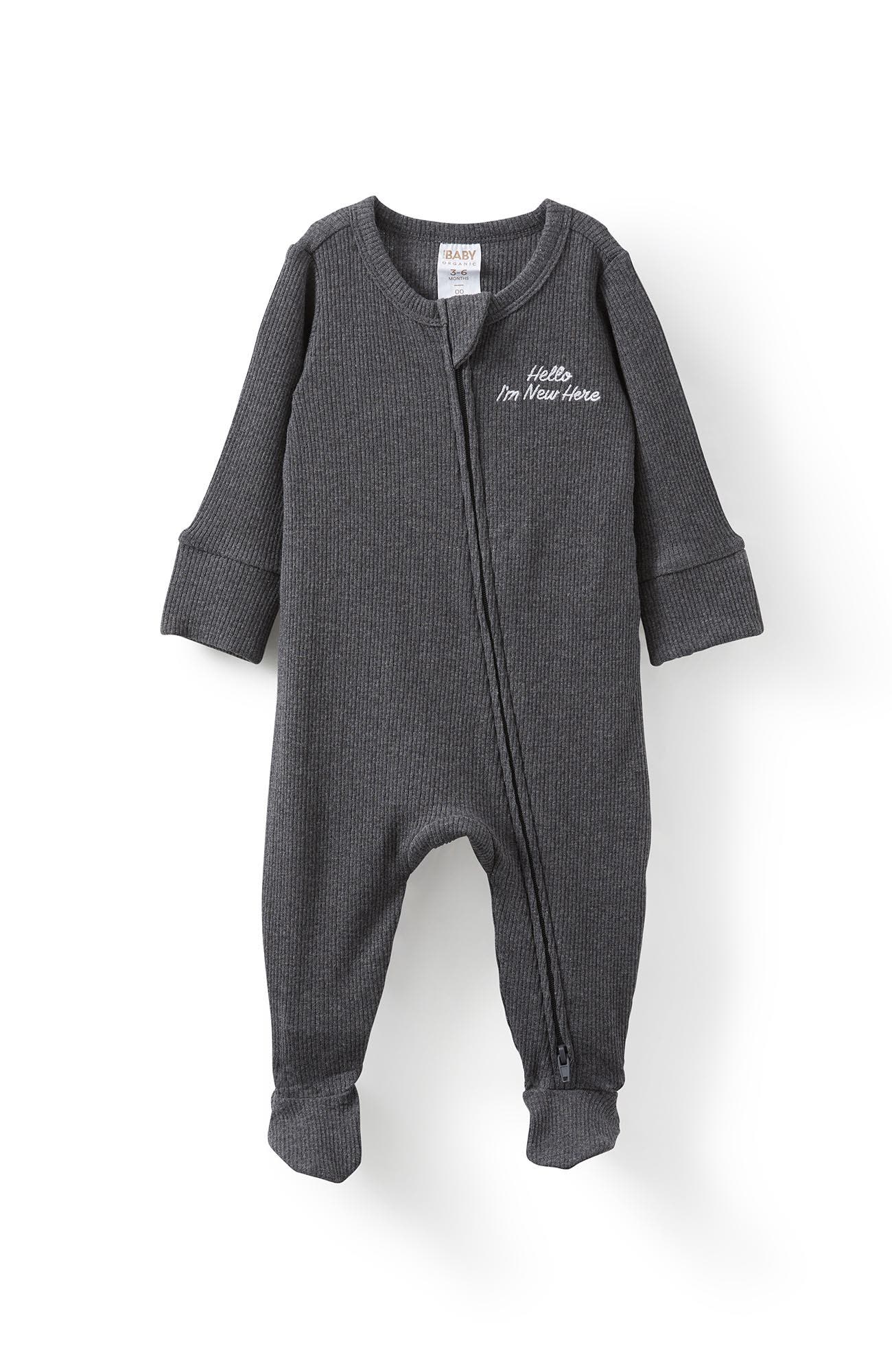 Cotton On Kids Littlie Organic Long Sleeve Zip All In One Romper