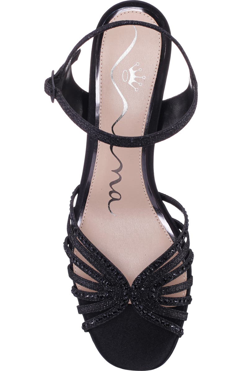 Nina Bryna Ankle Strap Sandal, Alternate, color, Black