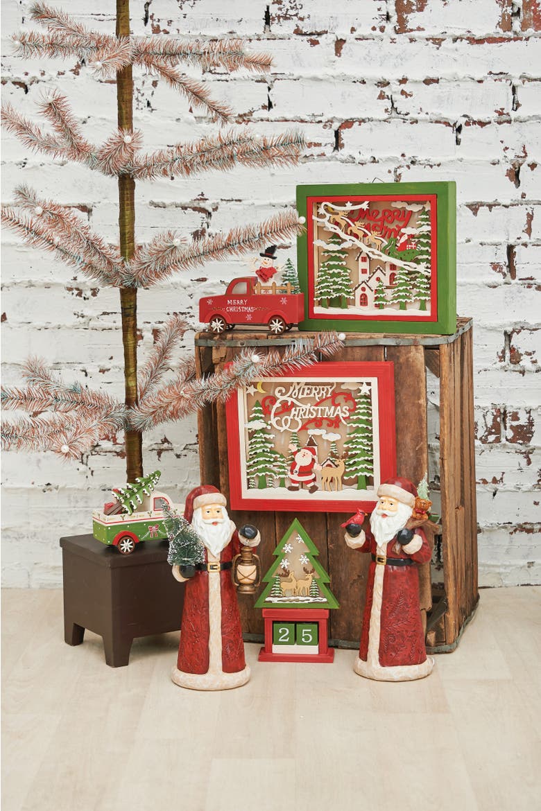 Light-Up LED Santa Figurine Set of 2, Alternate, color, Red