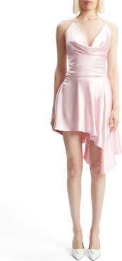 Bardot Andreama Cowl Neck Satin Halter Top