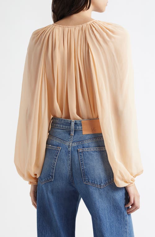 Ulla Johnson Safa Tie Neck Silk Top In Peony