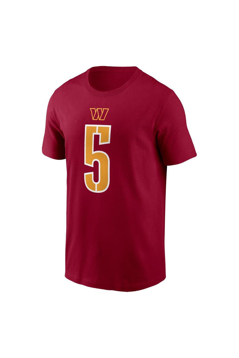 Youth Nike Jayden Daniels Burgundy Washington Commanders 2024 NFL Draft First Round Pick Fuse Name & Number T-Shirt, Alternate, color, Burgundy