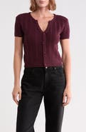 Vigoss Cable Short Sleeve Cardigan