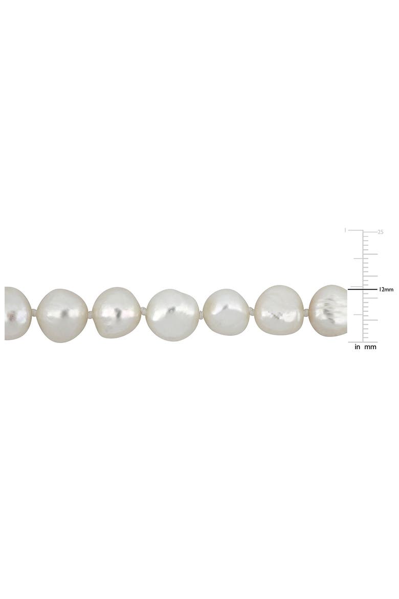 12mm Cultured Freshwater Pearl Necklace, Alternate, color, WHITE