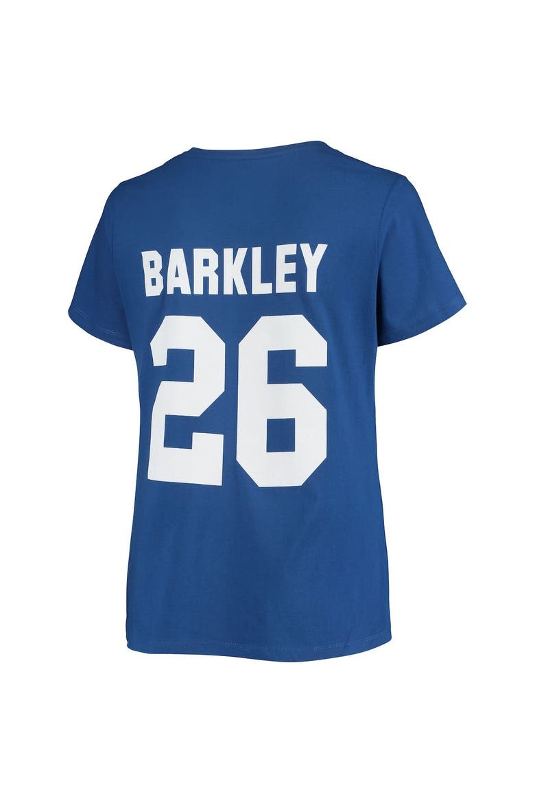 Women's Fanatics Branded Saquon Barkley Royal New York Giants Plus Size Name & Number V-Neck T-Shirt, Alternate, color, Royal