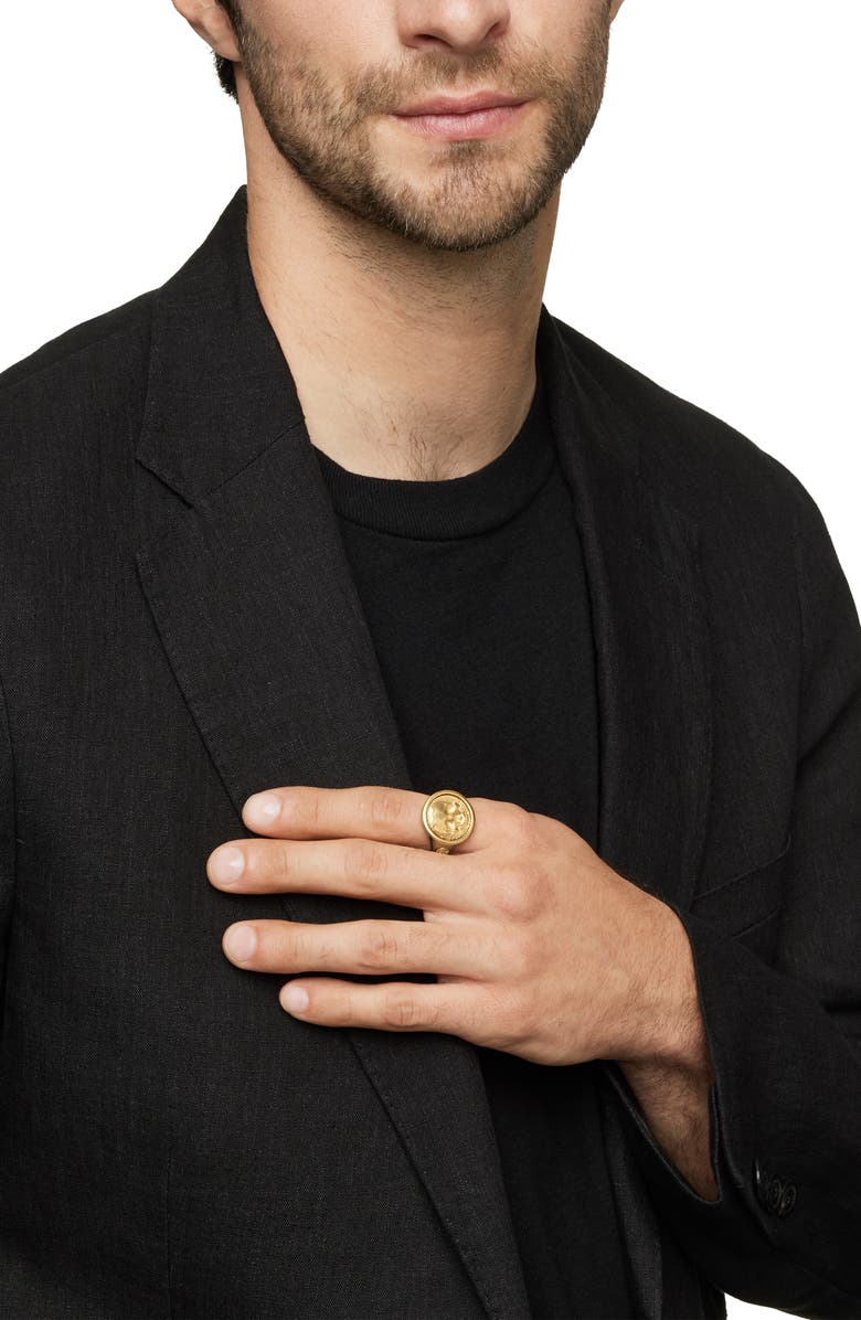 David Yurman Men's Life & Death Signet Ring, Alternate, color, 18K Yellow Gold