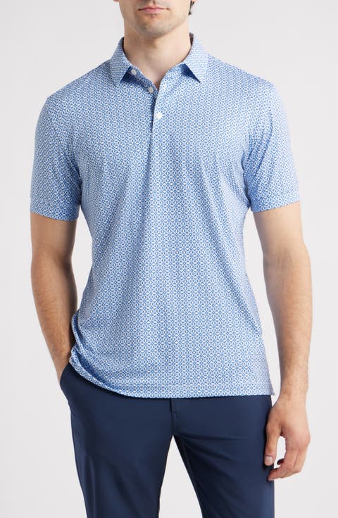 Versa Trim Fit Geo Print Golf Polo