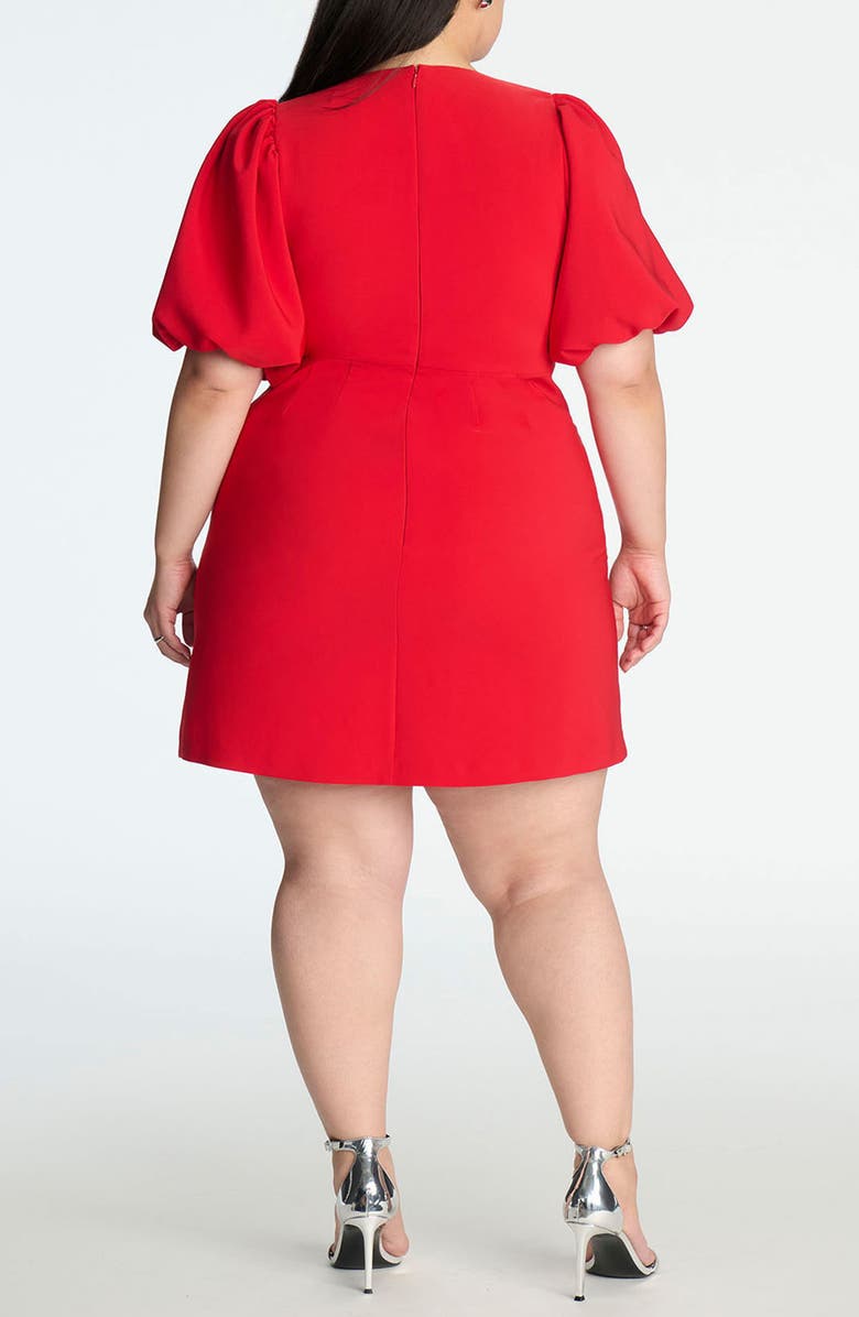 ELOQUII Rhinestone Heart Minidress, Alternate, color, 