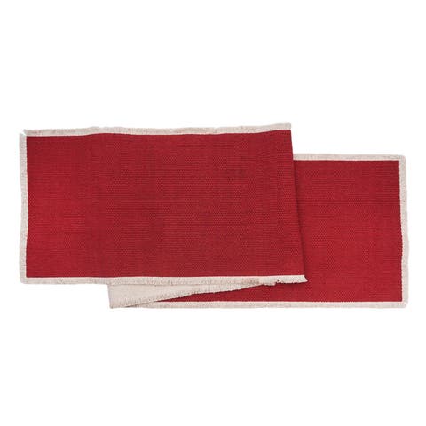 Fringed Cherry Table Runner 14" x 72"