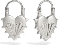 Awe Inspired Spiked Heart Hoop Earrings