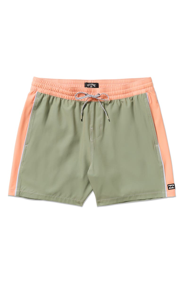 Billabong Dbah Panel Laybacks Swim Trunks, Alternate, color, Green Ash