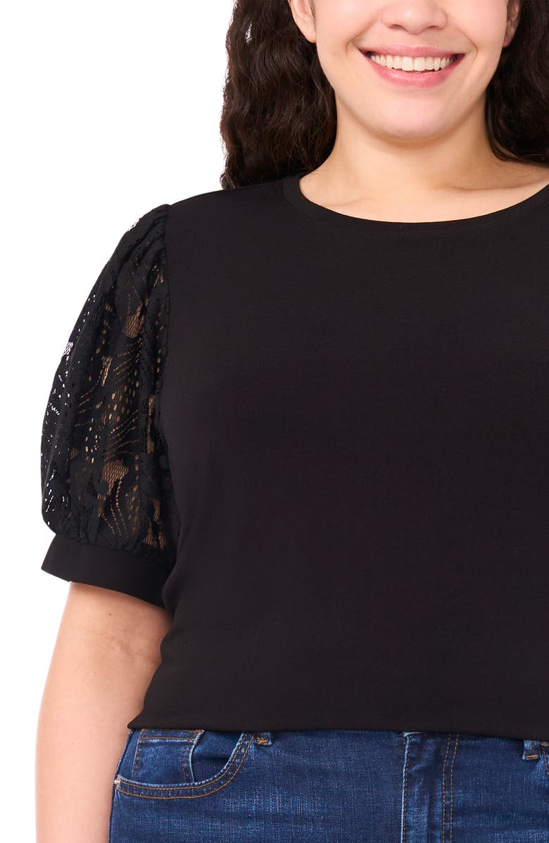 CeCe Lace Puff Sleeve T-Shirt, Alternate, color,