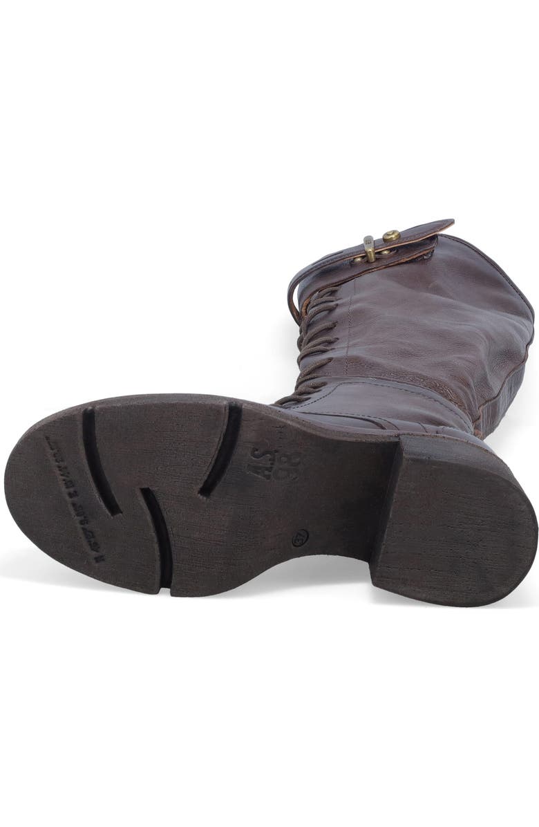 A.S.98 Edison Lace-Up Knee High Boot, Alternate, color, Brown