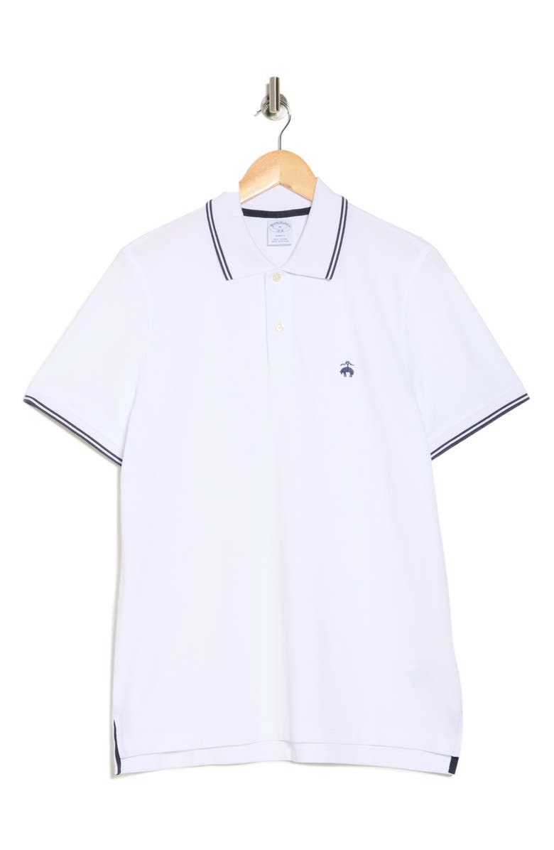 Brooks Brothers Tipped Piqué Knit Polo, Alternate, color, 