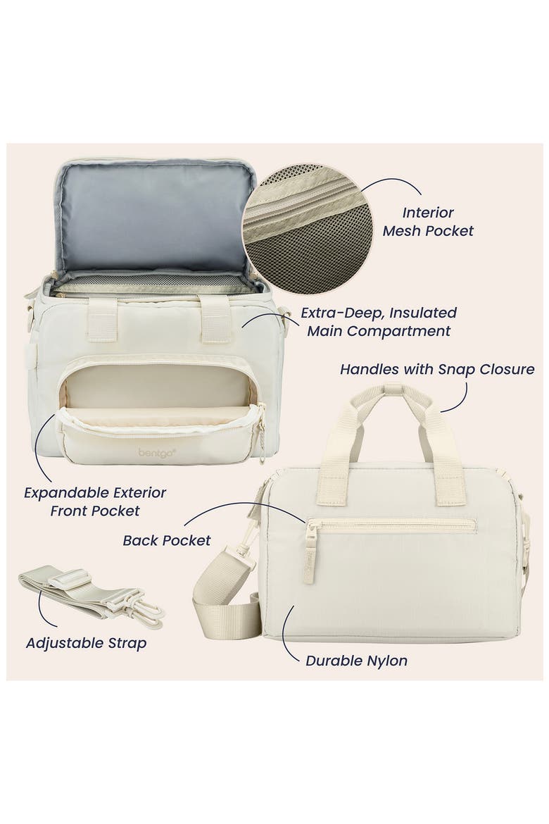 Large Insulated Lunch Bag, Alternate, color, BONE