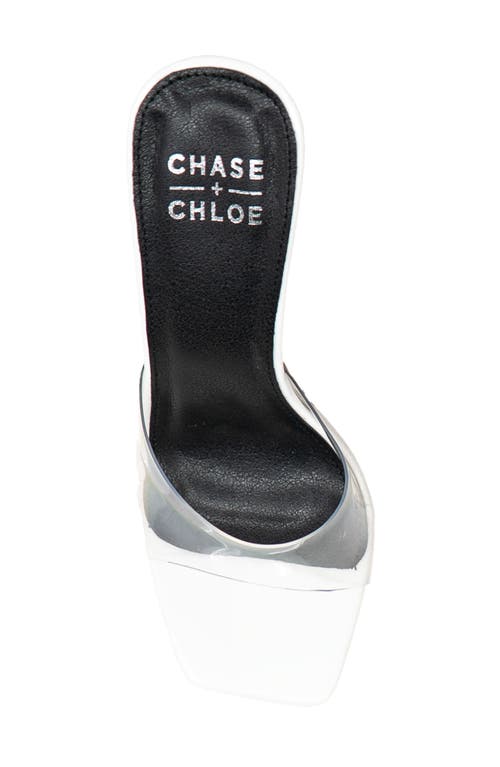 Chase & Chloe Chase And Chloe Lucite Wedge Heel Sandal