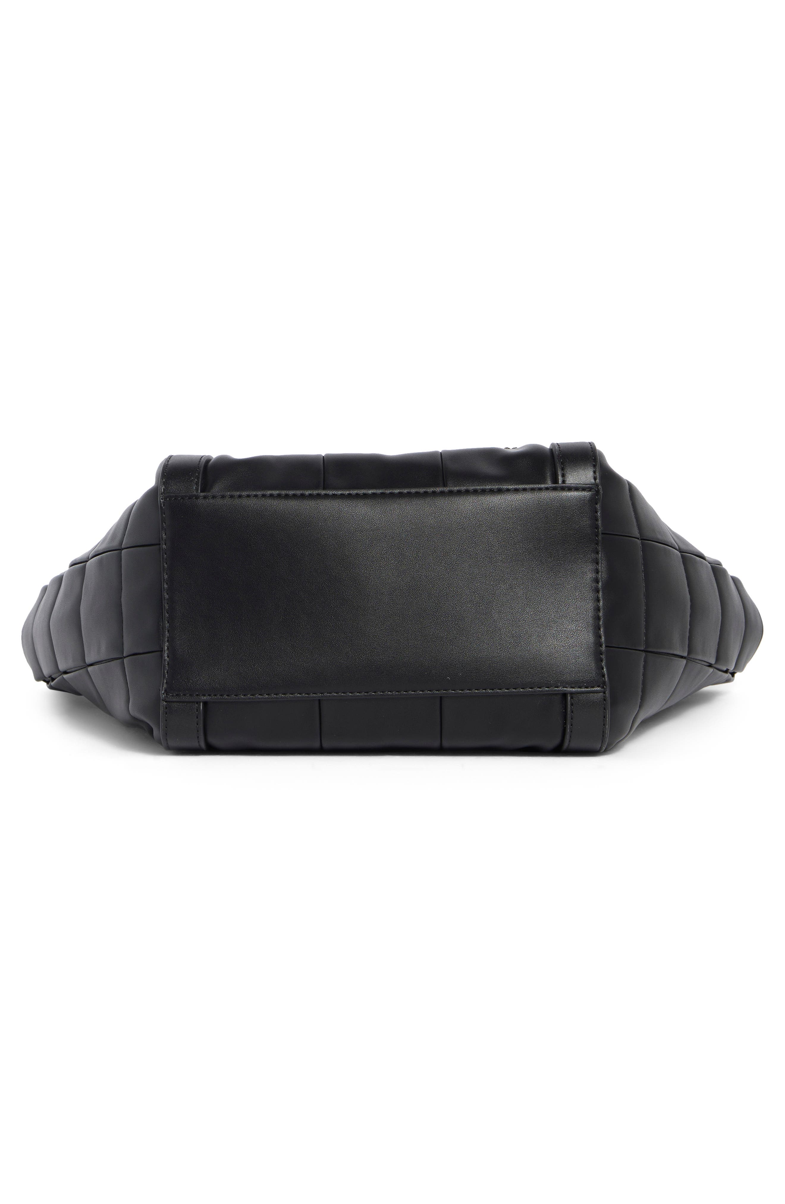 Tina Tote Bag, Alternate, color, BLACK/ SILVER