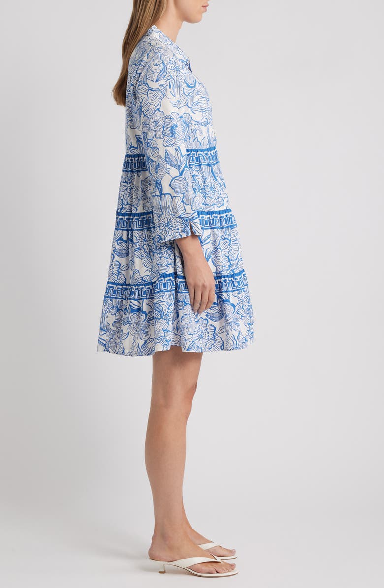 Lilly Pulitzer<sup>®</sup> Angie Long Sleeve Tiered Cotton Shirtdress, Alternate, color, Coconut Unforgettable