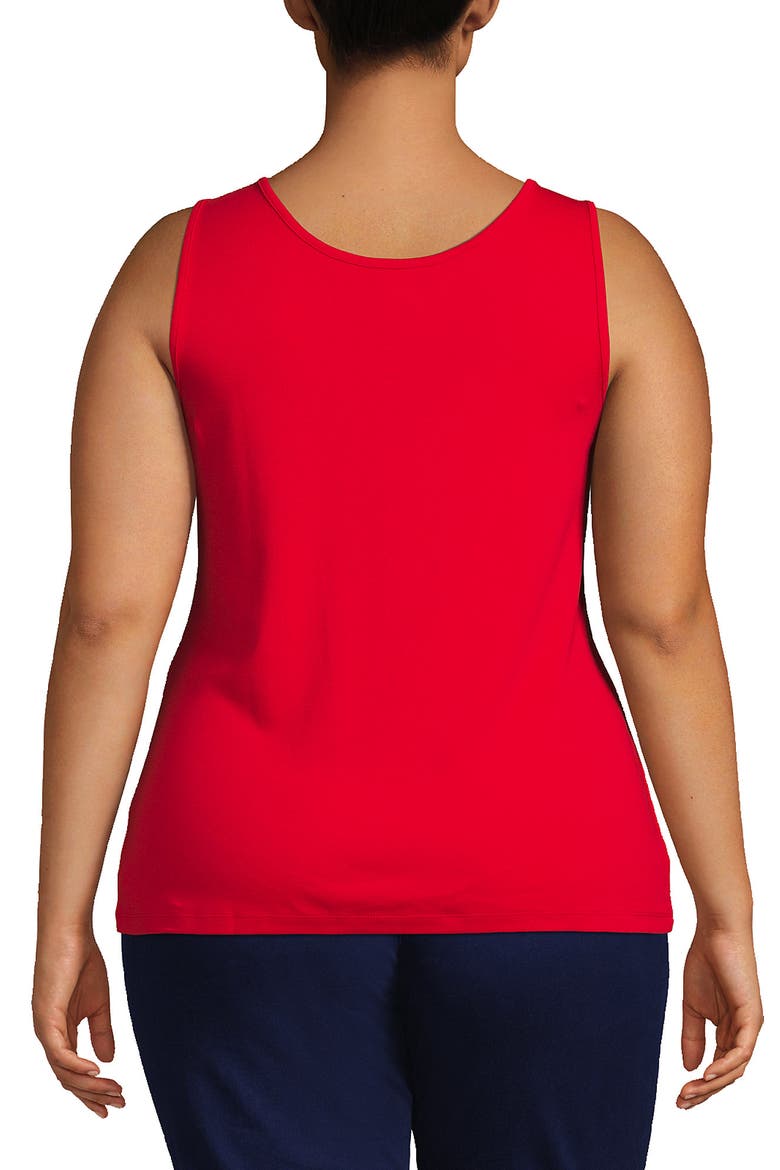 Cotton Tank Top, Alternate, color, Compass Red