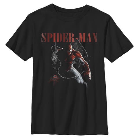 Boys' Distressed Spidey Fight Pose Short Sleeve T-shirt