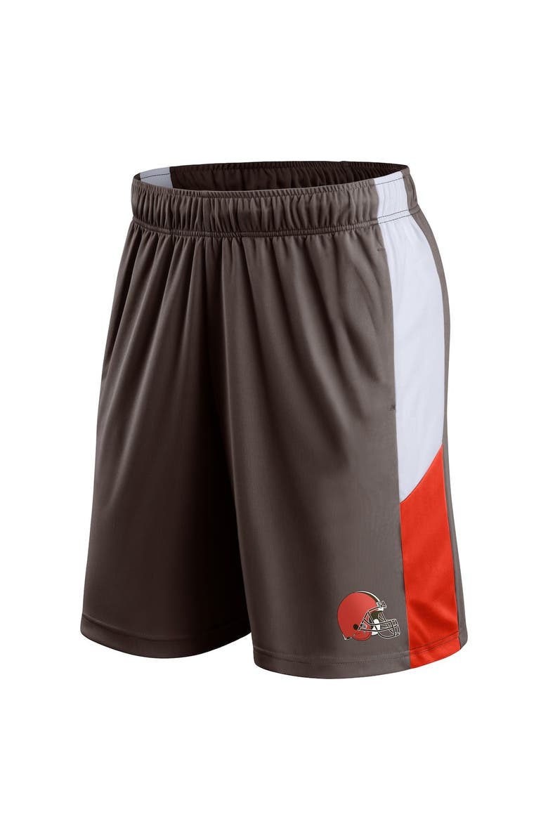 FANATICS Men's Fanatics Branded Brown Cleveland Browns Prep Colorblock Shorts, Alternate, color, Brown
