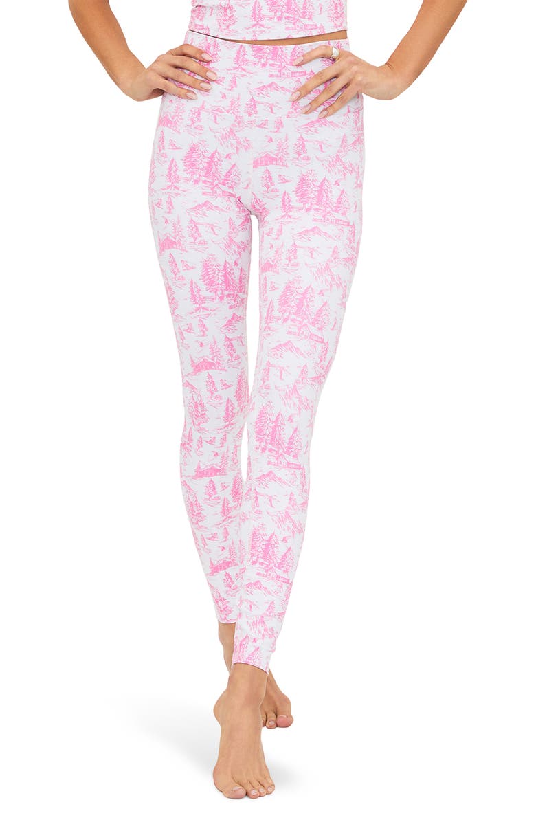 Beach Riot Piper Print Leggings, Main, color, Powder Pink
