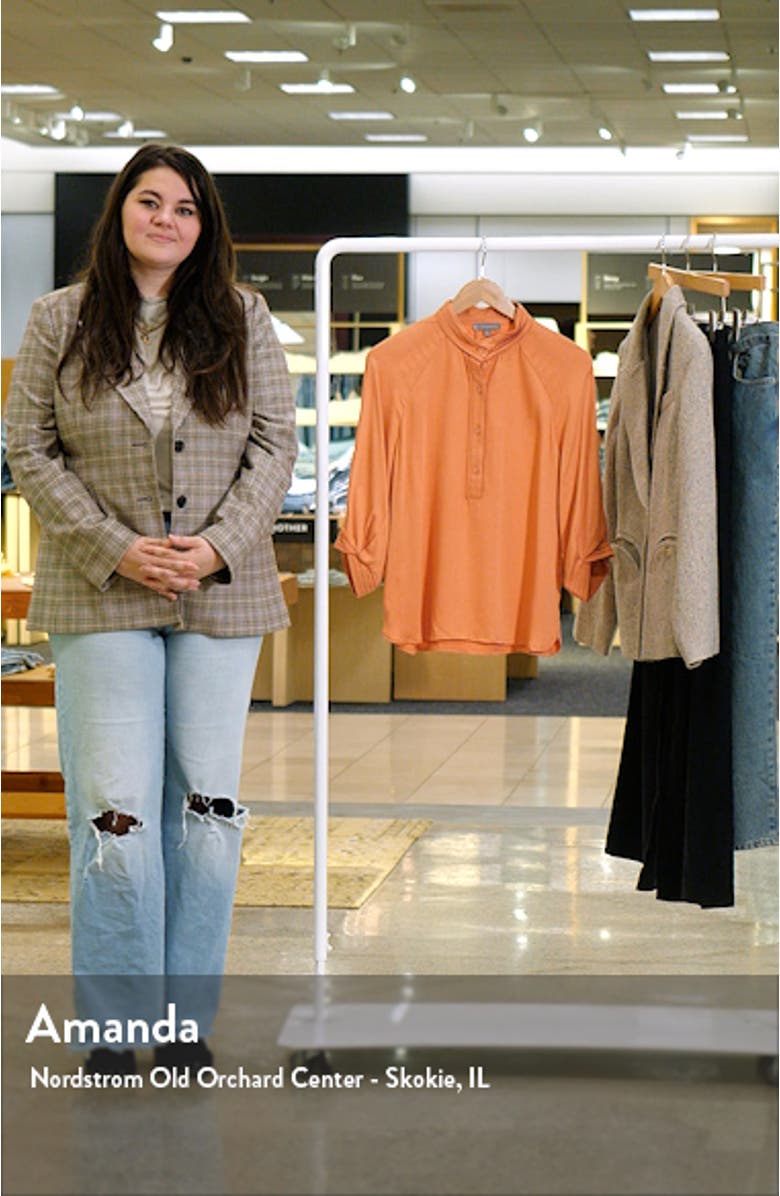 Pleat Collar Pullover Top, sales video thumbnail