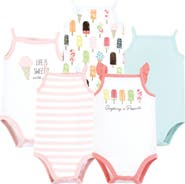 Touched by Nature 5Pk Organic Sleeveless Bodysuits