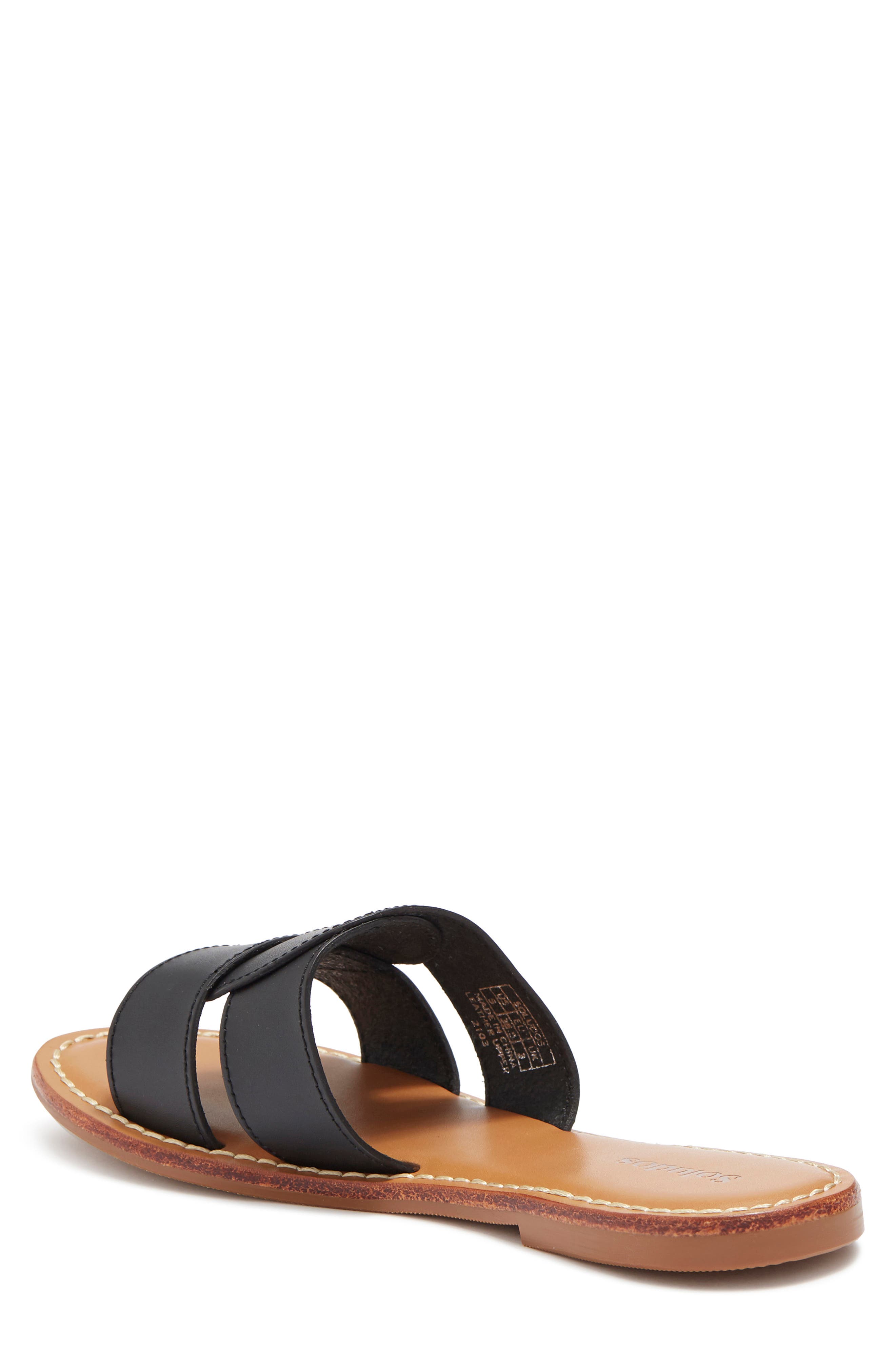 Soludos Shea Interlocking Leather Slide Sandal, Alternate, color, 
