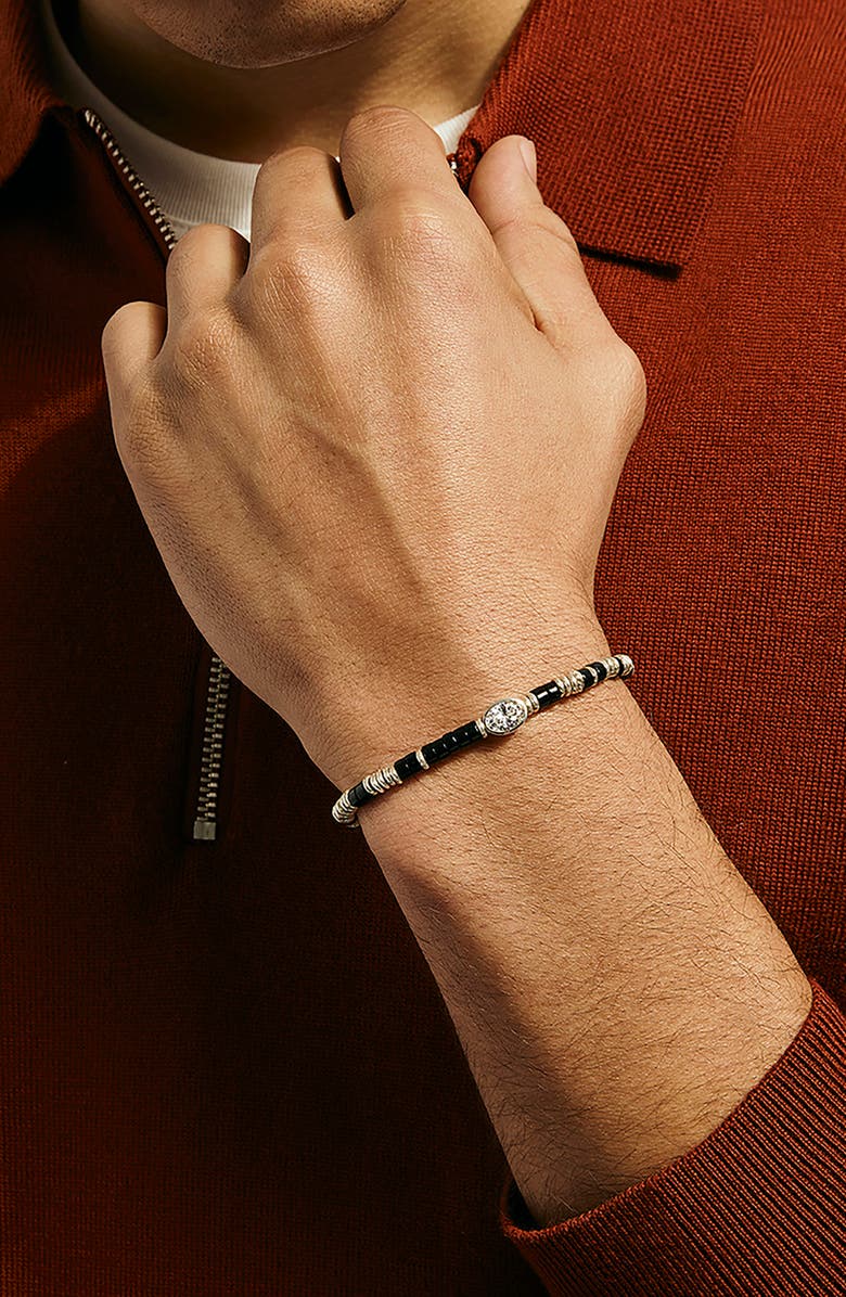 John Hardy Lovestruck<sup>™</sup> Heishi Lab Grown Diamond Bracelet, Alternate, color, Silver