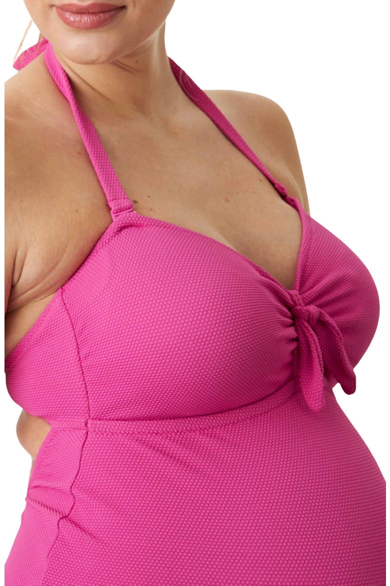 One-Piece Maternity Swimsuit, Alternate, color, FUCHSIA