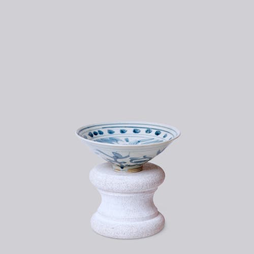 Cobalt Guild Porcelain Carp Conical Bowl