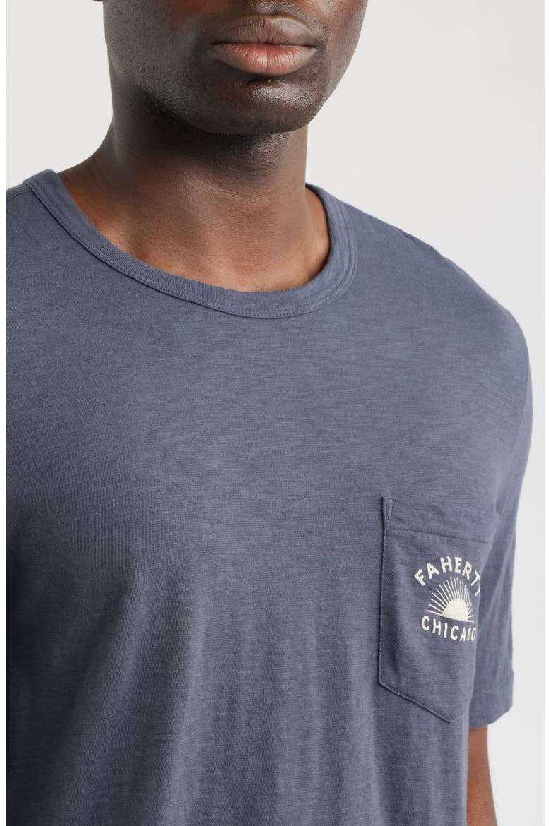 Sunwashed Chicago Graphic Pocket T-Shirt, Alternate, color, DUNE NAVY