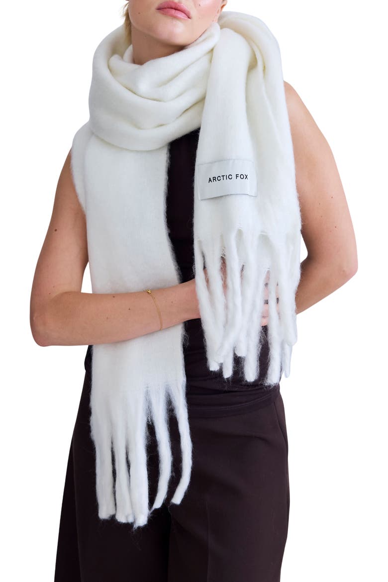 The Stockholm Fringe Scarf, Main, color, POLAR WHITE