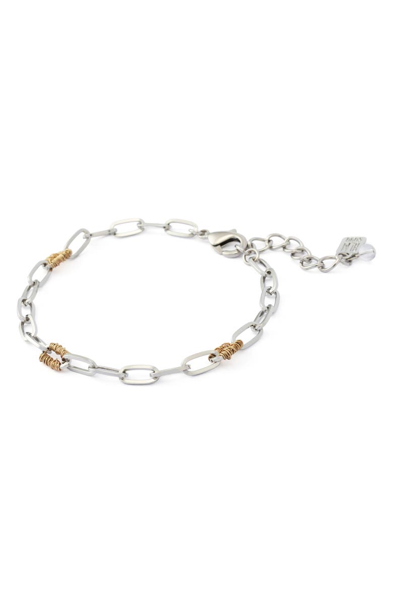 Robert Lee Morris Paperclip Bracelet, Alternate, color, Two Tone