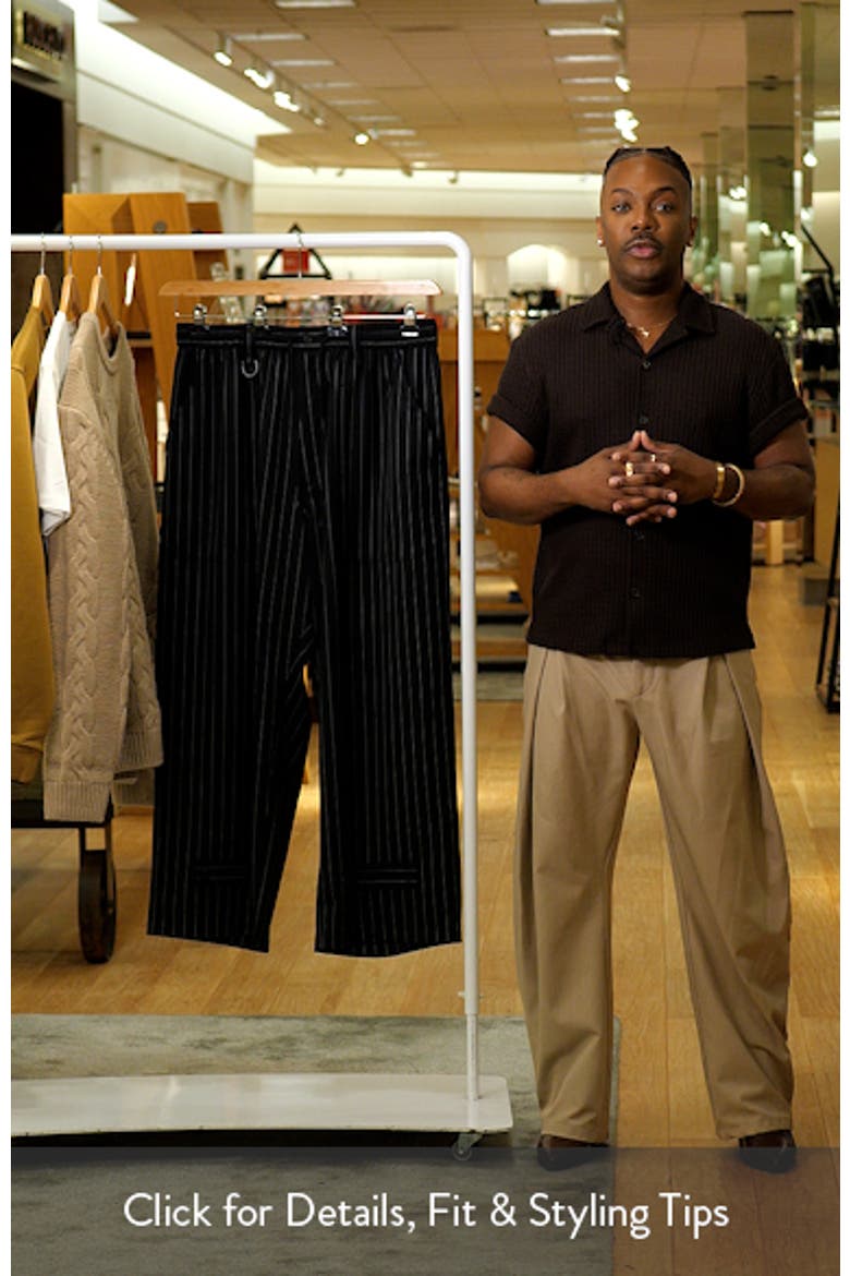 Refined Pinstripe Oversize Wide Leg Drawstring Pants (Men) | Nordstrom