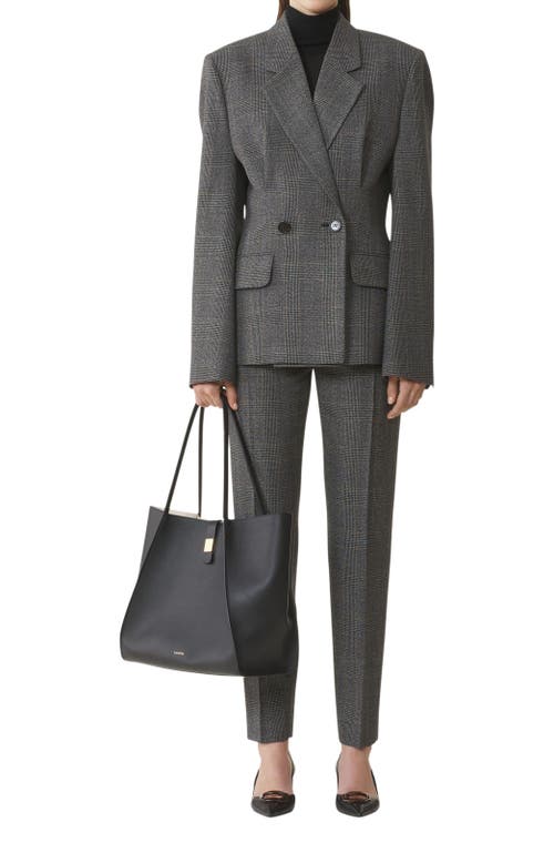 Lanvin Double-breasted Tailored Jacket In Prince Of Wales Wool In Gray