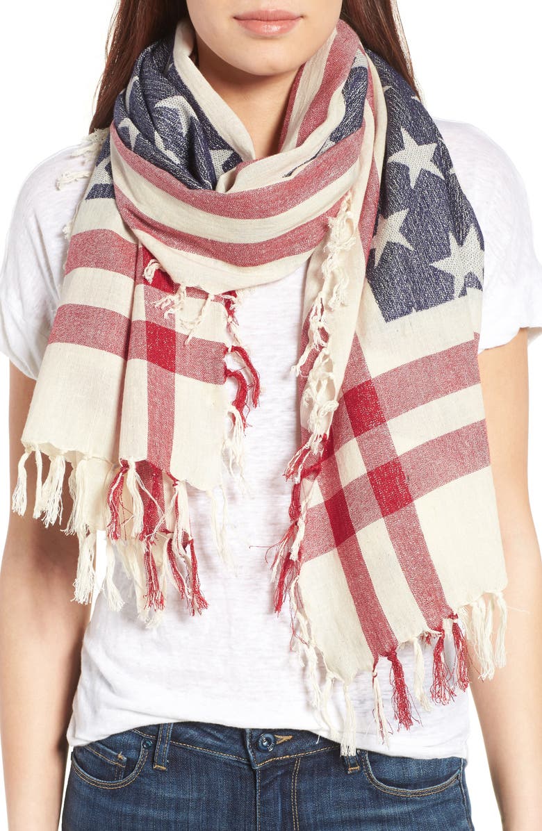 Collection XIIX Stars & Stripes Scarf, Main, color, 