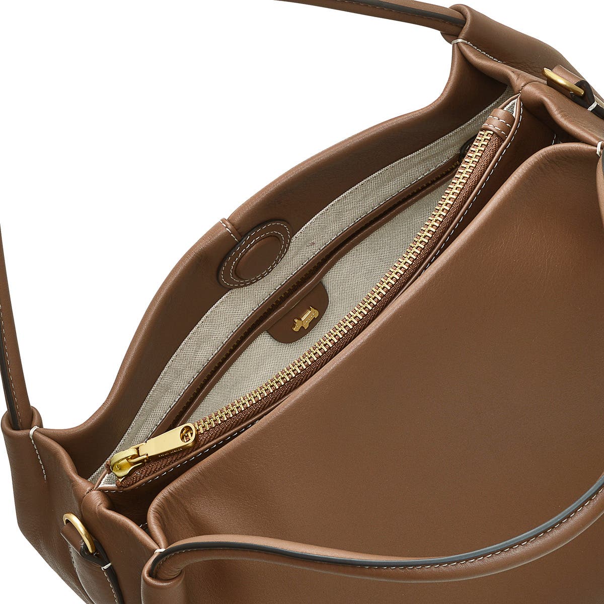 Ivydale Road Medium Ziptop Satchel Bag, Alternate, color, SADDLE