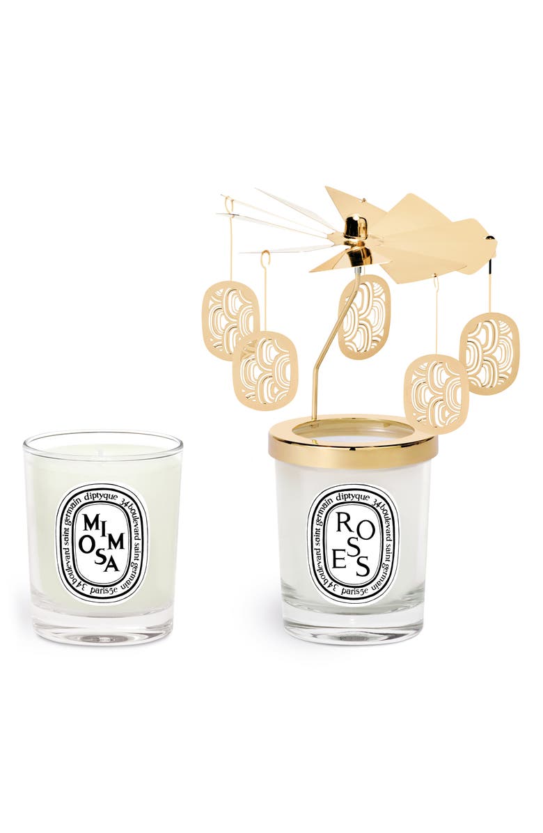 Diptyque Roses & Mimosas Candle Set, Main, color, 